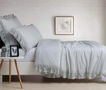 Cottage Classics Washed Cotton Voile Ruffle King Comforter Set, Grey. Fixed Price $119.99.