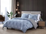 City Scene Milan Cotton Blue 3 Piece Comforter Set-full/queen. Fixed Price $129.99.
