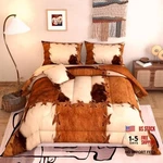 NAMOXPA6 Pieces Cow Comforter SETS,3D Brown Vintage Retro Queen (6-PIECE) A106. Fixed Price $66.84.