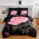 Wongsbedding 7PCS Bag - Rose Floral Microfiber Comforter Set, Allseason. Fixed Price $87.24.