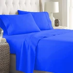 Branded Bedding Collection 1000TC Egyptian Cotton Select Size Royal Blue Solid. Fixed Price $164.40.