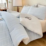 Comforter Set Queen X90 3 Piece Lightweight Jacquard Sky Blue Tohrisa Boho. Fixed Price $129.99.
