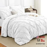 Himeet Pintuck Bed Bag, 7 Pieces Size Comforter Set Luxury King White. Fixed Price $74.55.