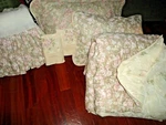 Jessica Mcclintock Tara Rose Cream Floral Cottage (6P) King Comforter Set. Fixed Price $200.00.
