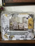 Penrose Floral Quilt Set King 3PC Cotton Reversible Bedding Yellow Gray Lush Dec. Fixed Price $84.69.