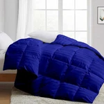 Deluxe Luxury Comforter Down Alternative Egyptian Cotton Royal Blue Stripes. Fixed Price $131.03.