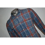 33093 Lucky Brand Dress Shirt Blue Plaid Cotton Size Medium Mens. Fixed Price $15.03.