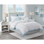 Harbor House 3-PCS Palmetto Bay Comforter Set, Full/queen,blue/white,embroidered. Fixed Price $149.00.