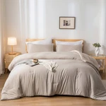 Weigelia Queen Comforter Set 7 Pieces Oatmeal Soft Fluffy Bedding. Fixed Price $79.99.