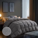Luxurious King Size Goose Down Comforter - All Season 100% Cotton Duvet. Fixed Price $199.99.
