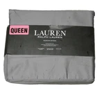 Lauren Ralph Queen Size Charcoal Gray Sheet Set 100% Cotton Fits 18 Matt. Fixed Price $70.00.