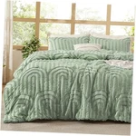 Bedsure Boho Tufted Green Comforter Queen (90" X 90") 02 - Arch Jacquard. Fixed Price $105.78.