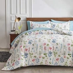White Floral Comforter Sheet Set 7 Pieces Bed Bag King Size Green Blue L.... Fixed Price $72.28.