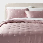 3PC King Tencel Lyocell Comforter And Sham Set Wine Red - Threshold. Fixed Price $39.99.