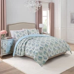 Paris Hilton 3-PIECE Coquette Floral Blue Comforter Set, Full/queen. Fixed Price $51.96.
