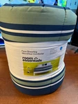 Room Essentials Faux Shearling Comforter Sherpa, Navy/green Plaid, Full/queen. Fixed Price $27.99.
