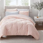 Simply Clean Pleated Comforter Set Blush - Serta 2PC Twin/twinxl 3PC King. Fixed Price $26.99.