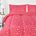 Utopia Bedding All Season Heart Comforter Set With 2 Pillow Cases, 3 Piece So.... Fixed Price $51.09.