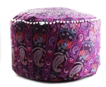 New Indian Ottoman Multicolor Round Mandala 22" Inch Pouf Cover Room Decor. Fixed Price $32.36.