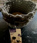 Better Homes & Gardens Chunky Rope Basket Dark Gray 2 Pack Nwt. Fixed Price $21.99.