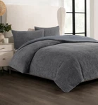 Cococozy 3-PIECE Comforter Set, Plush Boucl Textured Hypoallergenic King. Fixed Price $159.00.