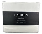 Ralph Lauren King Dunham Sateen Sheet Set White 100% Cotton 300 Tc. Fixed Price $105.00.