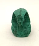 Egyptian Made Green Carved Stone King Tut Bust Statue 3.5 Paper Weight. Fixed Price $11.20.