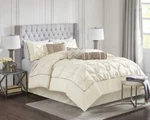 Madison Park 7 Piece Ivory Comforter Set With Shams King Size Bedding. Fixed Price $97.47.