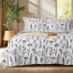 Joiedomi King Size Comforter Set White, 3 Pieces Floral Bedding With 1. Fixed Price $56.32.