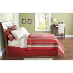 Mainstays Twin Size Bag Bedding Set, Red Stripe New!. Fixed Price $69.99.
