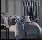New Five Queens Court Leah Comforter Set Blue Sz Cal King Free Shipping. Fixed Price $249.99.