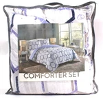 Keeco Twin Xl Geometric Design Purple & Gray Comforter Set With Standard Sham. Fixed Price $104.99.