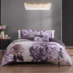 Bebejan Plum Petal 100% Cotton Sateen 5 Piece Comforter Set, Reversible Bedding. Fixed Price $139.99.