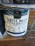 Hotel Grand White Goose Feather & Down Comforter- Full / Queen 90"X 98". Fixed Price $109.00.