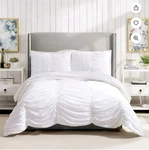 Modern Heirloom Emily Texture Queen Comforter Set White. Fixed Price $39.99.