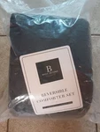 Basic Beyond King Size Comforter Set - Black/green, Reversible. Fixed Price $25.00.