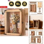 Shadow Box Frame 11X14 Inch Rustic Brown Deep Wall Display Case With Cork Bac.... Fixed Price $69.14.