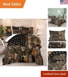 All-season Queen Bed Set Featuring Woodland Deer Cozy Microfiber Comforter. Fixed Price $44.99.
