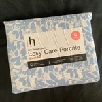 J.c. Penney Home Expressions Queen Sheet Set Percale 290 Thread Count Blue Leaf. Fixed Price $29.95.
