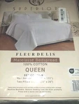 Superior Jacquard Matelasse Fleur De Lis 100% Cotton Queen, Ivory. Fixed Price $110.99.