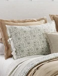 Decorative Border Cotton Slub Print Quilt Sham - Threshold Botanical Pattern. Fixed Price $45.00.