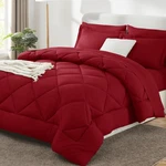 Master Bedroom Bedding Set King - Dark Red Comforter 7 Pieces. Fixed Price $104.99.