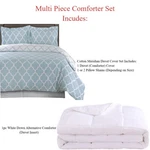 Comforter Set- Cotton Meridian Duvet Cover +down Alternative Insert. Fixed Price $104.95.