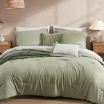 Queen Comforter 7 Pieces Green Ultra Soft Bed In Bag Monbix Prewashed Sets. Fixed Price $104.99.