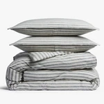 Relaxed Linen Stripe Duvet Cover & Sham Set - Parachute Size King / Cali. Fixed Price $150.00.
