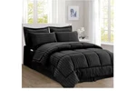 Elegant Comfort Wrinkle Resistant Silky Soft Dobby Stripe Bed-in-a-bag 8-PI.... Fixed Price $76.47.