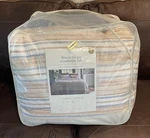 Threshold 8 Pc King Stripe Comforter Set 4 Shams 2 Decorative Pillows & Bedskirt. Fixed Price $69.99.