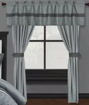 Chic Home Design Complete 5 Pc. Window Bag Curtain Panels Valance Set Gray. Fixed Price $23.99.