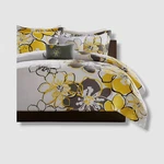 Mi Zone Brown Allison 4-PC. Duvet Cover Set, Full/queen. Fixed Price $40.76.
