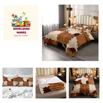 Cowhide Bedding Sets Patchwork Print Comforter Not Real Furfarm Anima.... Fixed Price $77.99.
